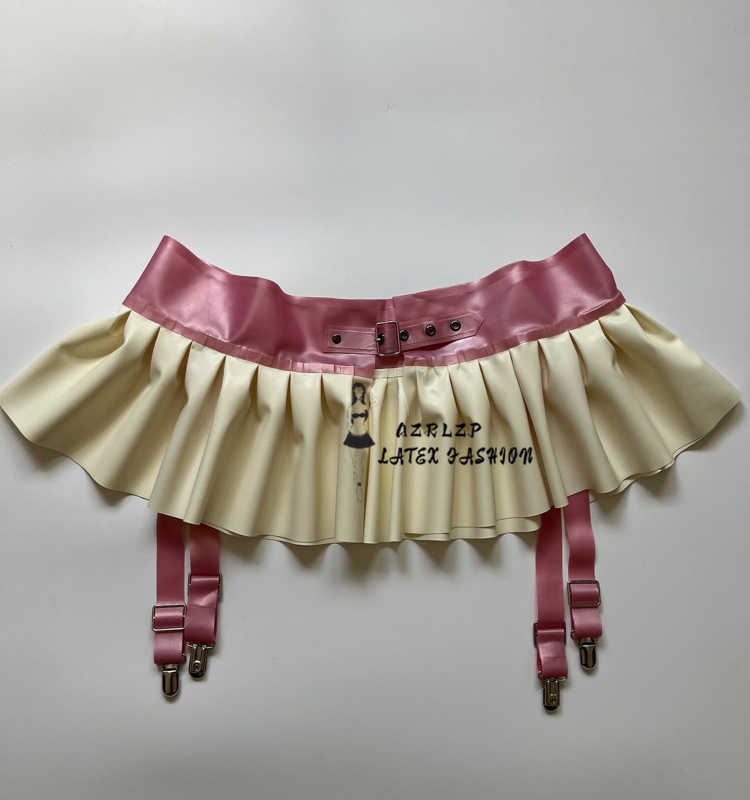 Garter Belt Set - Металлический порошок и белый женский пояс