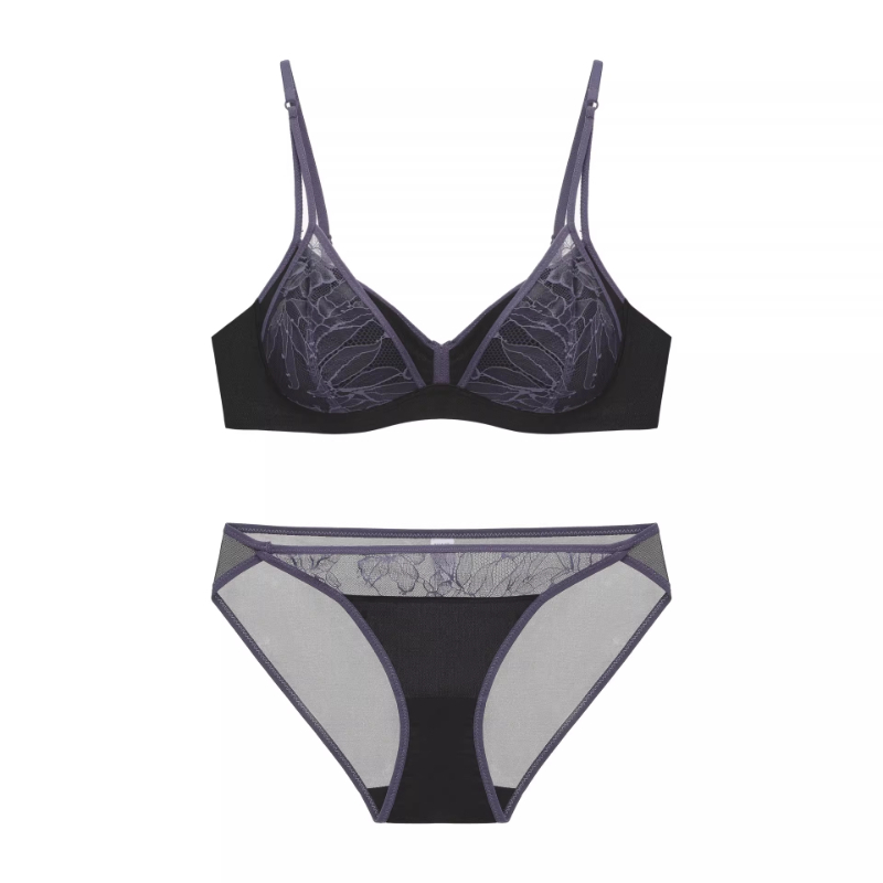 Bralette Wireless Soft - Женский французский кружевной бюстгальтер без подкладок,