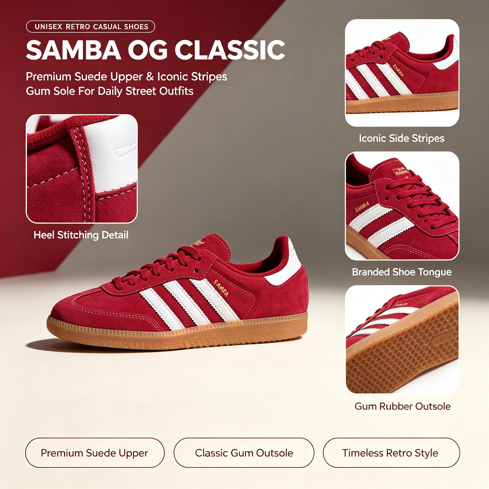 Adidas Shoes Samba - Официальные оригинальные кроссовки Adidas SAMBA OG